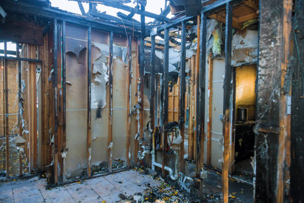 Professional Fire Damage Removal technician working in Inwood, NY